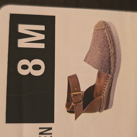 A.N.A BRAND WOMEN'S TAN SUMMER LINEN SHOES WITH ADJUSTABLE ANKLE STRAP SIZE 8 - Picture 12 of 13